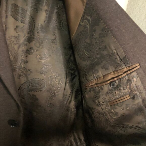 Hugo Boss Mens Classic Maselli2 lined brown wool two button blazer size 44R - Picture 3 of 9